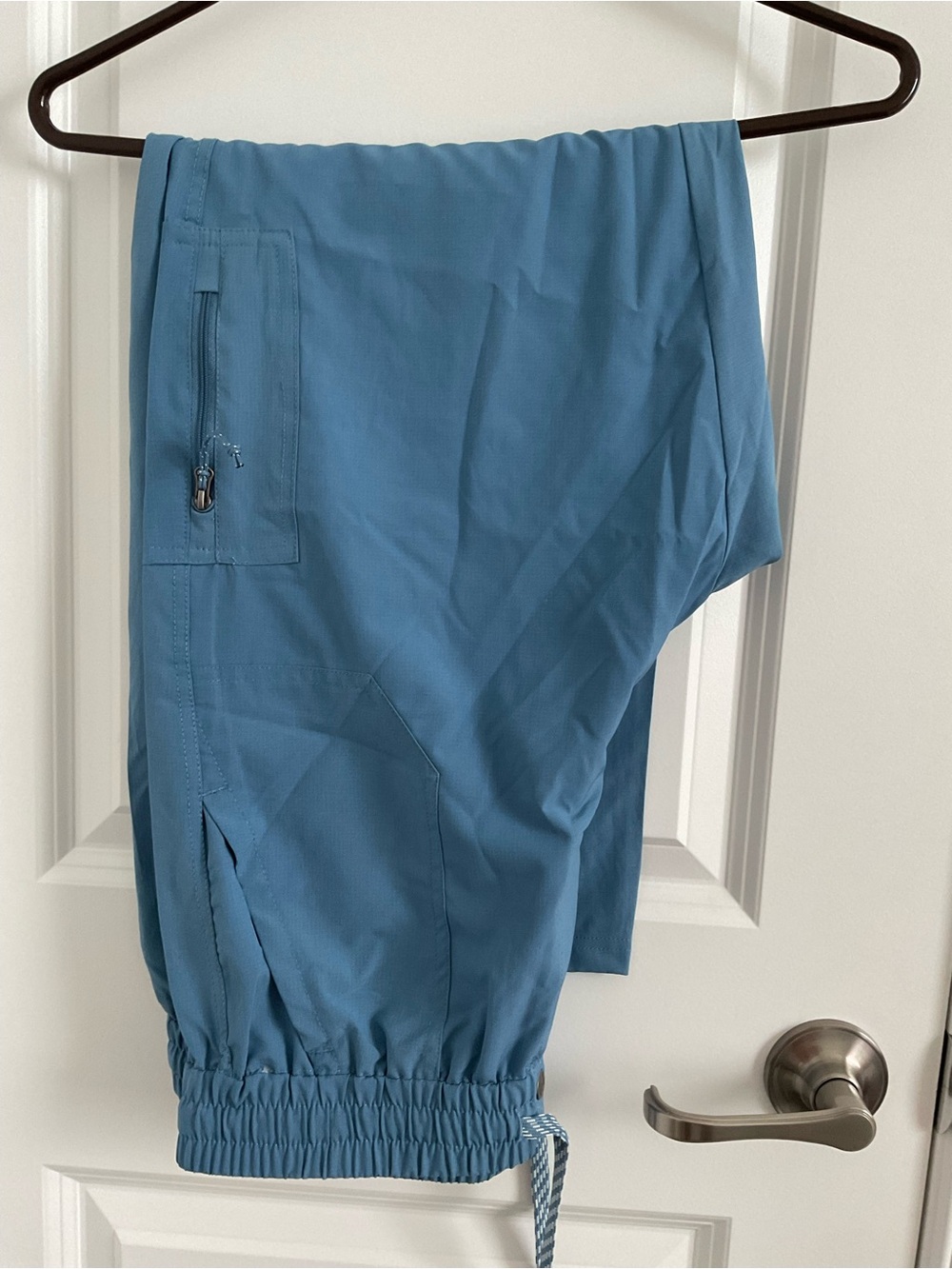Avalanche Blue Lightweight Drawstring Cargo Joggers